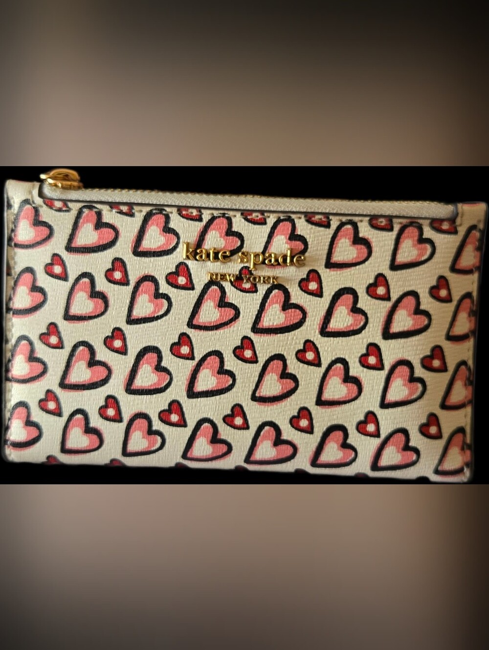 kate spade Pink Heart Zip Wallet